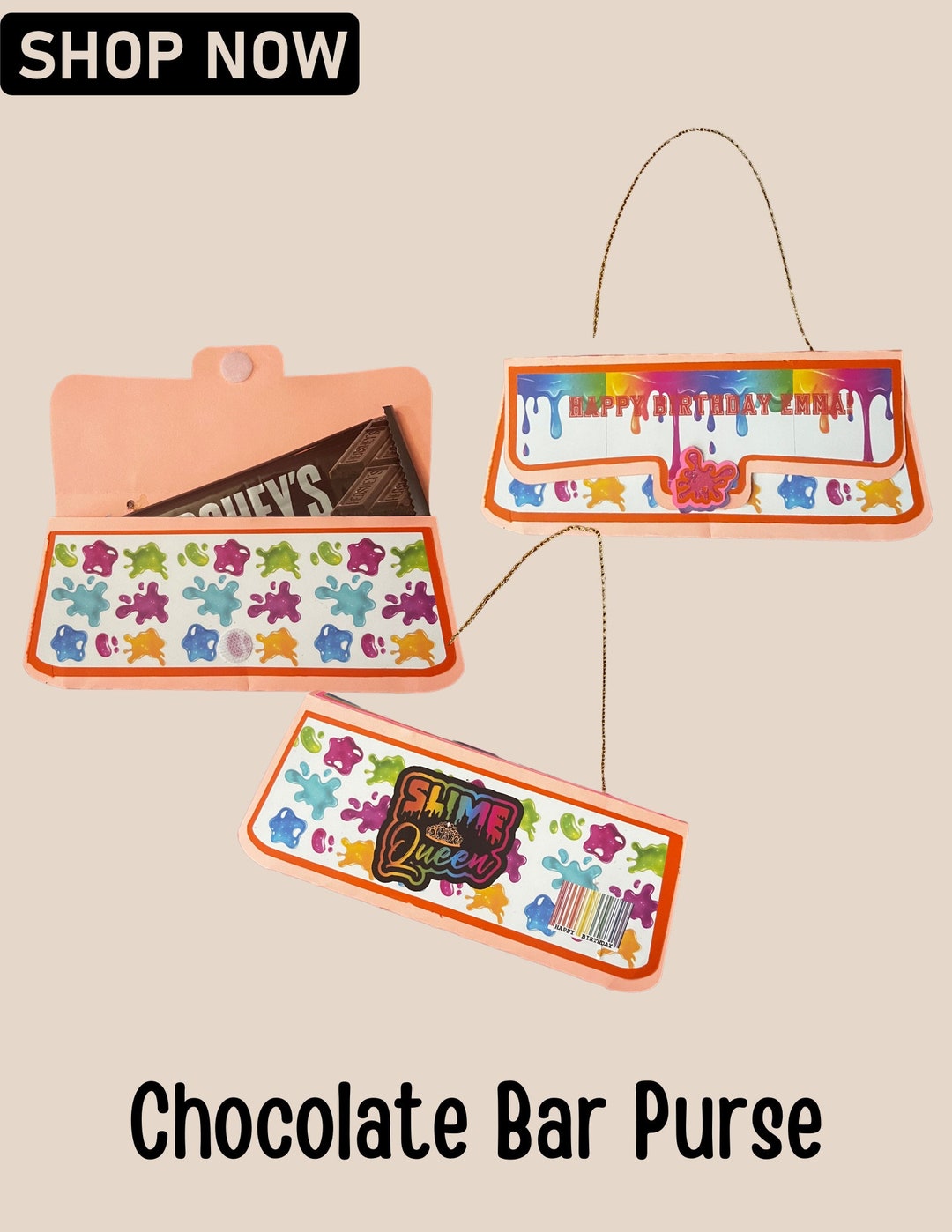 Custom Hershey Purse Party Favor Purses Any 1.55 OZ Chocolate of Choice