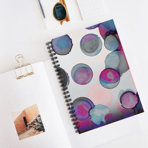 Neon Spiral Notebook - Ruled Line, Journal, Cool Funky Design, Writing Notebook, Back to School Supplies