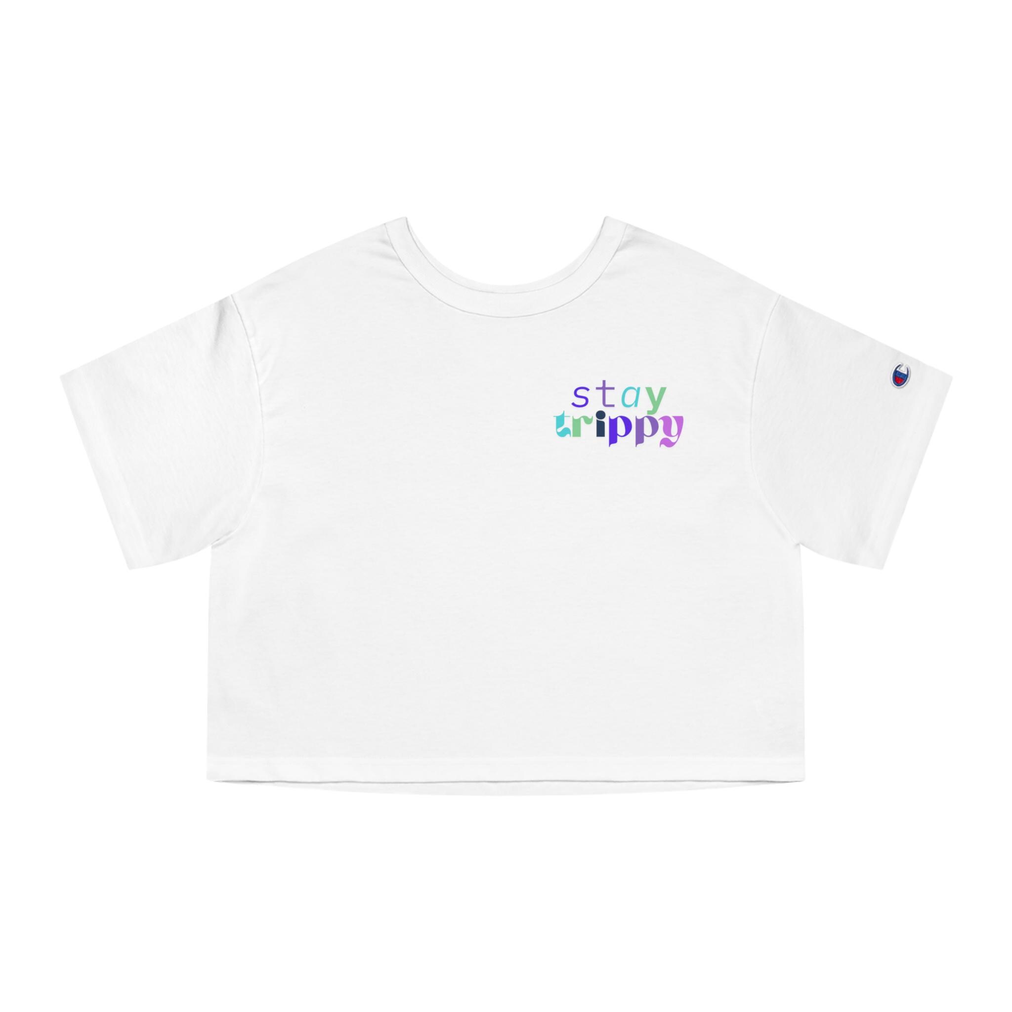 Trippy Floral Cropped T-Shirt  Stay Trippy Tee