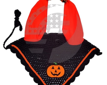 Halloween Horse Fly Bonnet Veil Mask Costume Fancy Wear for Horse Pony,Cob,Full
