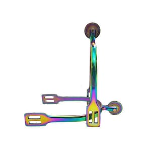 Rainbow Stainless Steel Horse Riding Spurs with Roller Wheel