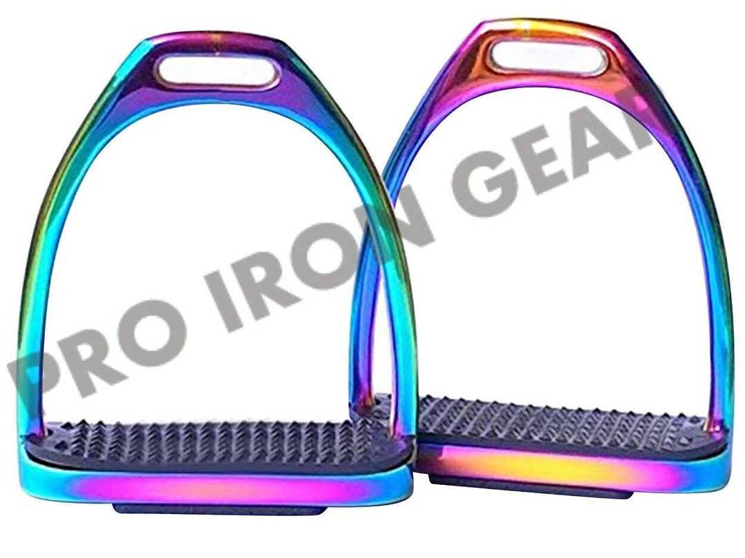 4.75 5 Rainbow Multi Color Horse Gloss Fillis Stirrups Etsy