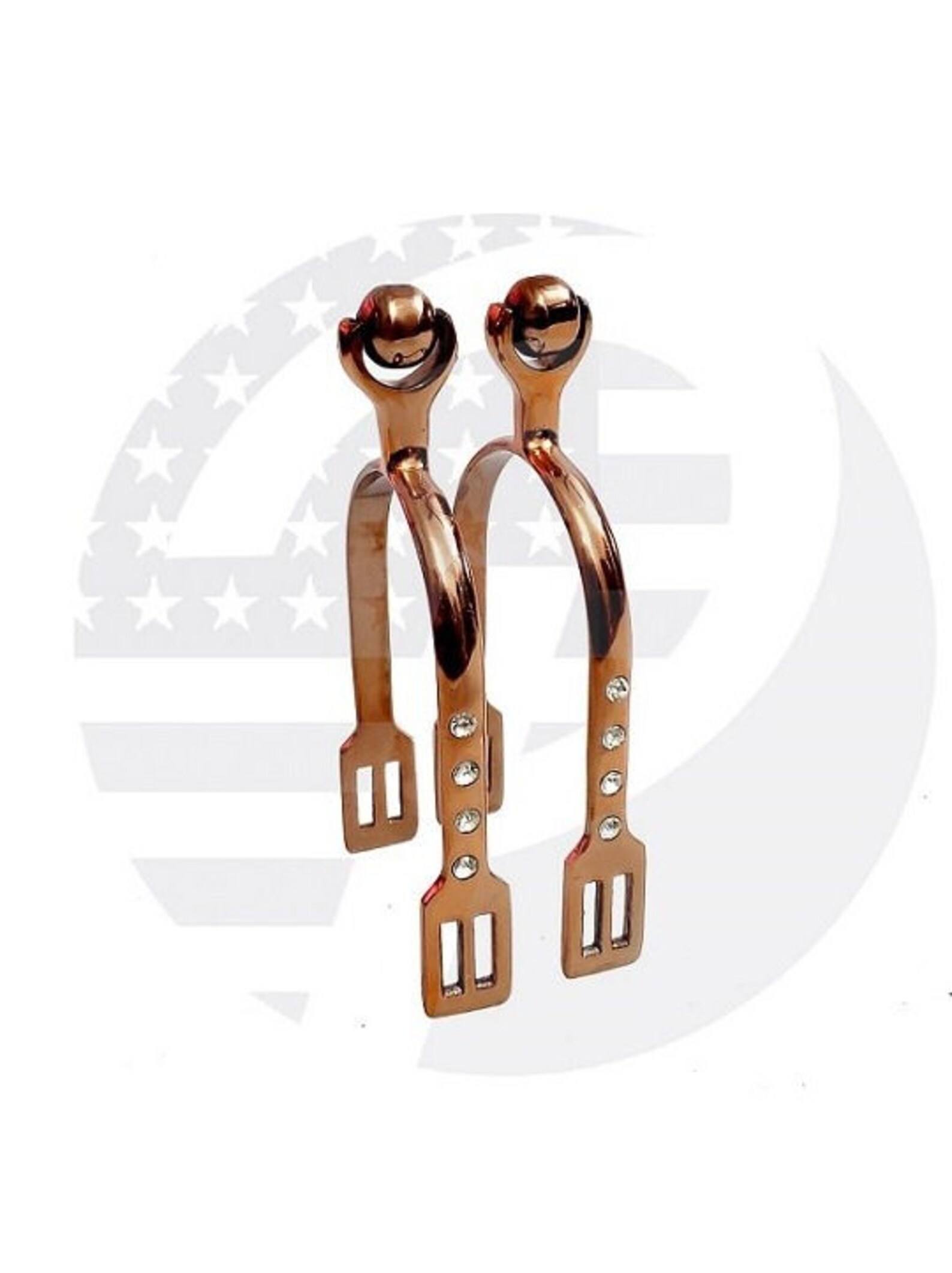 Rose Gold Horse Spurs Horse Riding Spurs Light Weight Roller Ball Spurs With Crystal Etsy