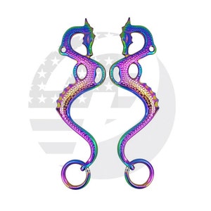 DRAGON Rainbow Multi color Hackamore Cheeks Bitless Horse Bit horse shank bit English Western Stainless Steel