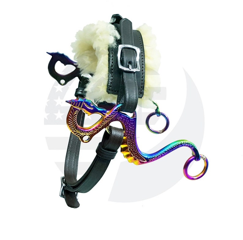 PRO IRON GEAR Leather Hackamore – Adjustable Bitless Bridle For English & Western Horses
