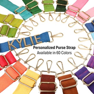 Personalisierter Taschengurt, 1 1/2 Zoll (38 mm) breit, Canvasgurt, Baumwollgurtband, verstellbarer Gurt, für Handtasche Schulter Crossbody Taschen