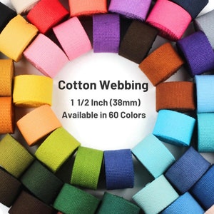 Solid Woven Cotton Webbing, Two Ply - 4 Inch Wide