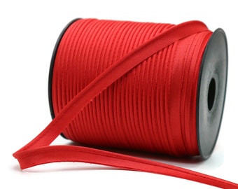 Red Satin Piping, Piping Trim Satin, Available in 25 Colors, Edge Trim, Cord Trim, Satin Cord, supplies for Pillows, Lamps, Draperies