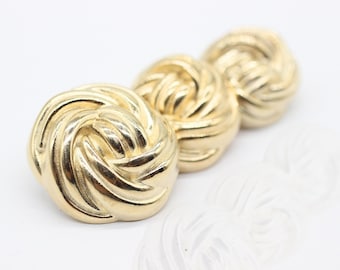 Gold Metal Buttons, Rose Floral Button, Knotted Buttons, for your Sewing and Crafting Projects (Blazer, Jacket, Coat, Sweater)