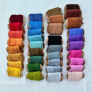 4mm Cotton Cord, Braided Cotton Cording, Available in 50 Colors, Natural Cord Trimming, Versatile and Perfect for Crafts, Jewelry, and More