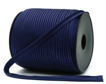 Midnight Blue Satin Piping Trim, Available in 25 Colors, Edge Trim, Cord Trim, Satin Cord, Piping Cord supplies for Pillows, Draperies, etc.