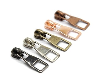 Metal Zipper Pull #5, Zipper Cover With Metal Gear Zipper Head For Bags, Zippers And Clothing Accessories, Zipper Pulls