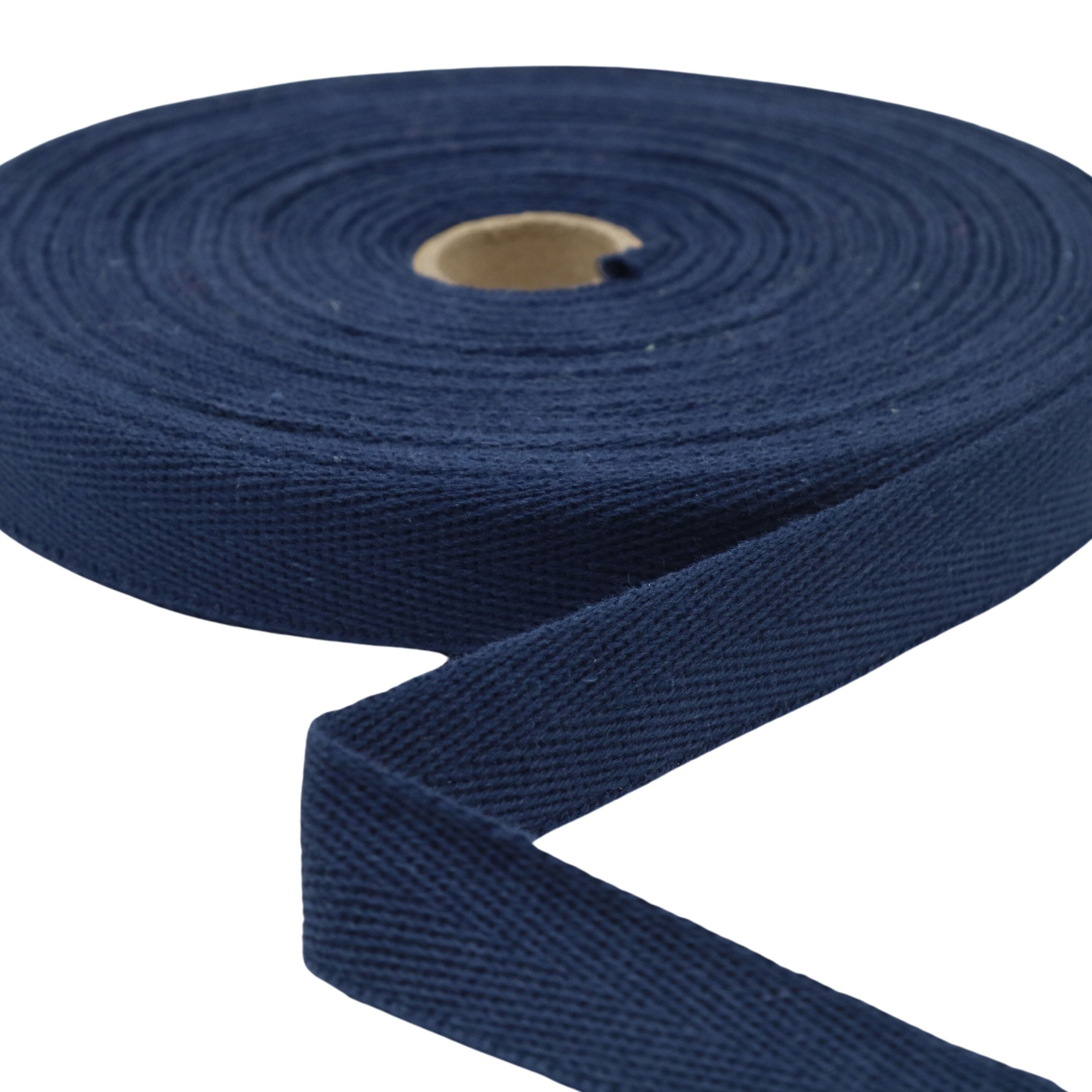 50 Yards Herringbone Cotton Twill Tape – 1 Inch Wide, Bias Binding Tape For Sewing & DIY Crafts, Blue - View #4
