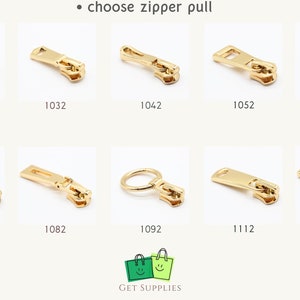 Gold Teeth Brass Metal Zipper 1pack of 5pcs 6 inch-40 inch Size & 8 Color Option Bag Zipper, Purse Zipper, Fashion Zipper, Bag Making image 6