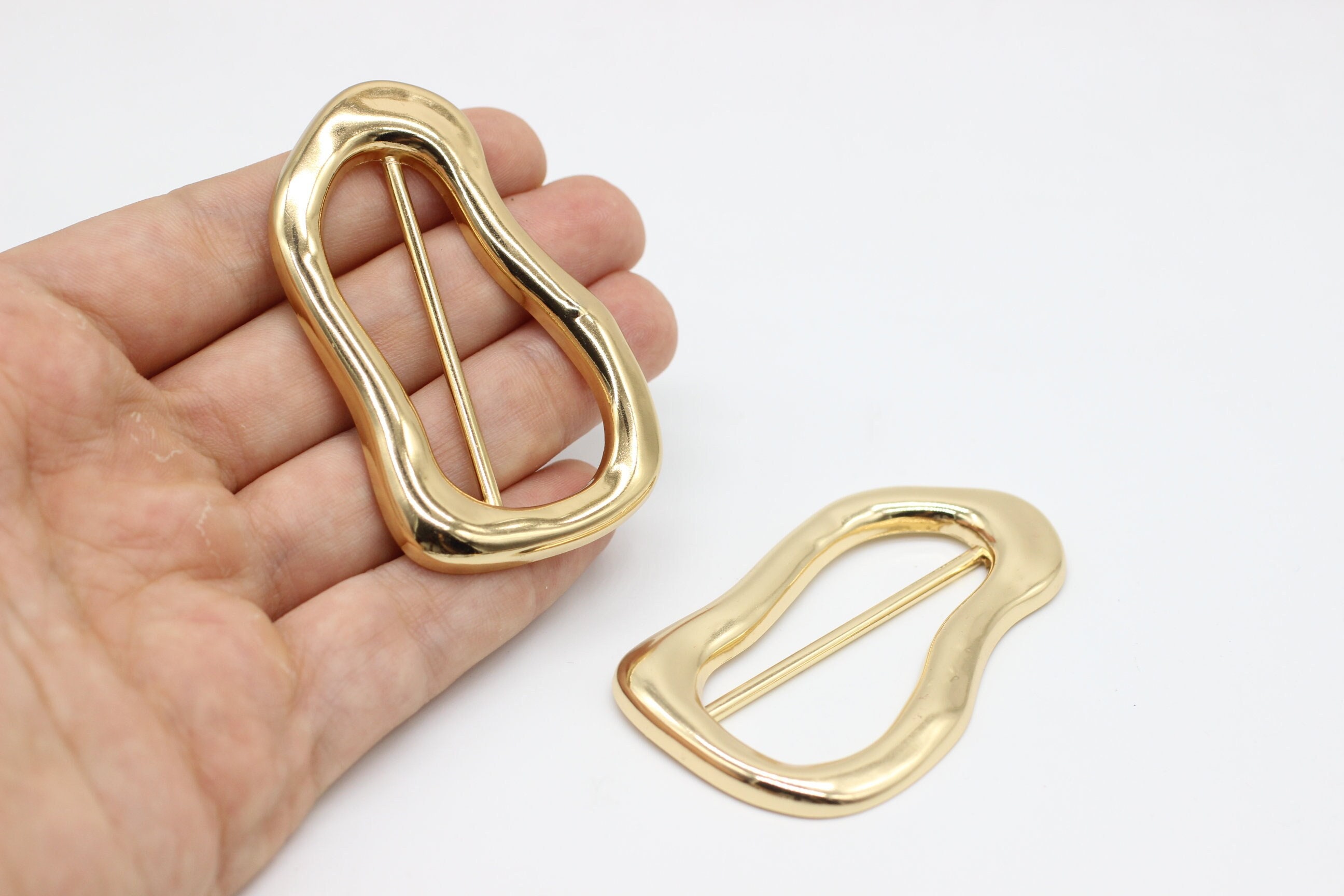 Wrinkle Adjustable slider, Slide bar, Rectangular loop for strap, Adjuster Buckle, Purse Hardware, For Strap Purse Belt & More