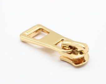 Gold Zipper Pull, Size #5, Zipper Cover With Metal Gear Zipper Head For Bags, Zippers And Clothing Accessories, Zipper Pulls