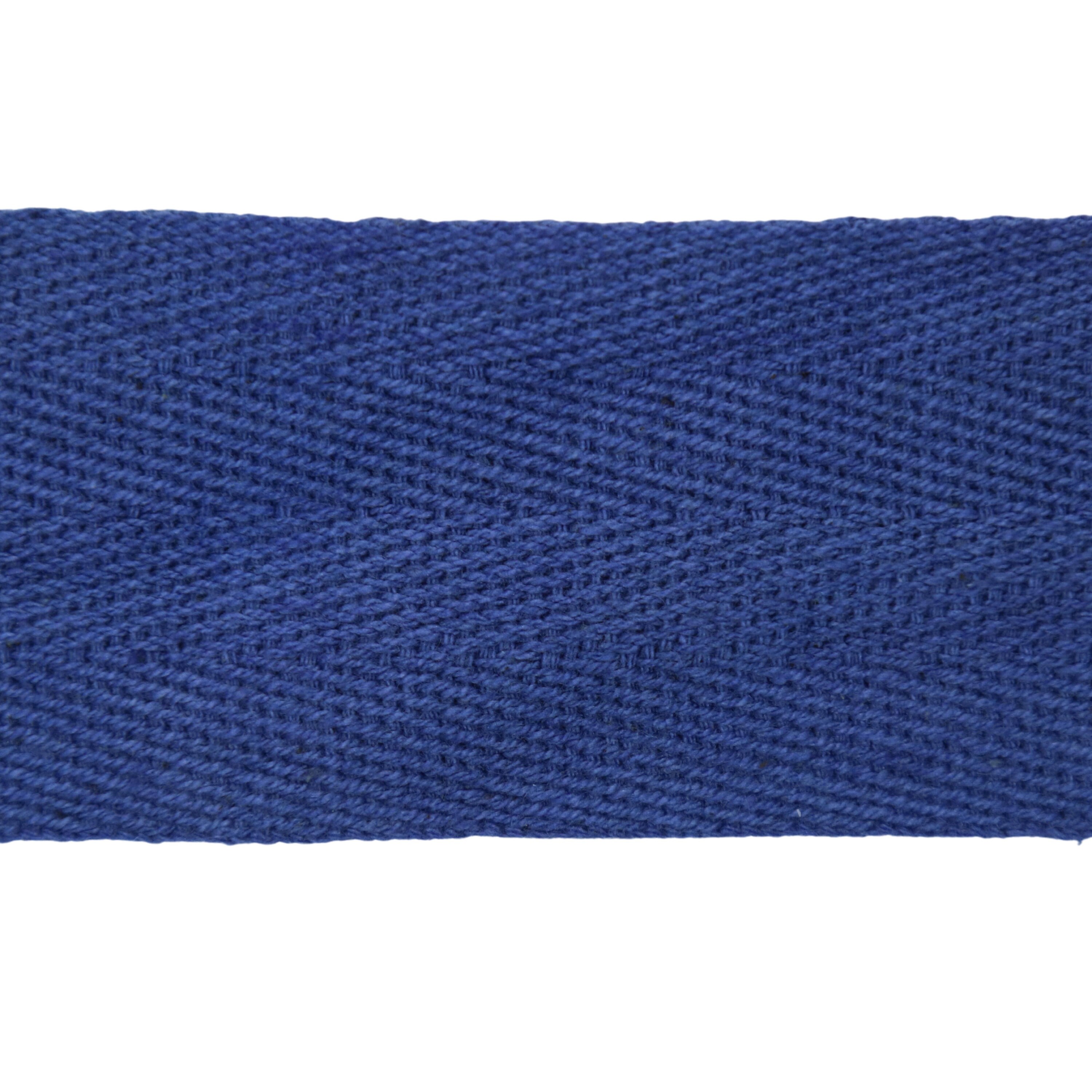 Cotton Twill Tape, Navy Blue Herringbone Webbing, Cotton Webbing, by the yard, Webbing tape, %100 Natural Cotton, Herringbone Tape