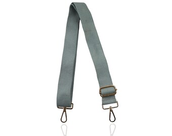 Personalized Pewter Gray Strap, Canvas Strap, Purse Strap