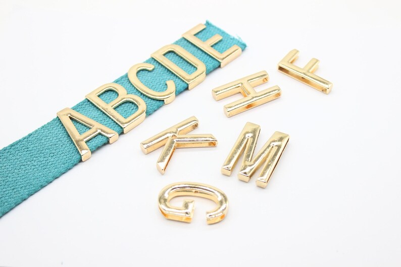 Sliding Letters , AZ Alphabet Buckle, Slide Alphabet Buckle, Long
