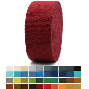 2 Zoll Baumwollgurtband,% 100 Baumwolle, 50+ Farben, 1 Zoll, 1,5 Zoll, 2 Zoll schweres Baumwollgurtband zum Nähen von Riemen, Klettern, Indoor Craft 11185