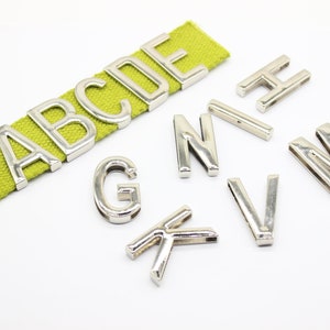 Hebilla de letras deslizantes, hebilla del alfabeto A-Z, hebilla del alfabeto deslizante, gargantillas largas, 38 mm de ancho, accesorio de cinturón inicial personalizado,
