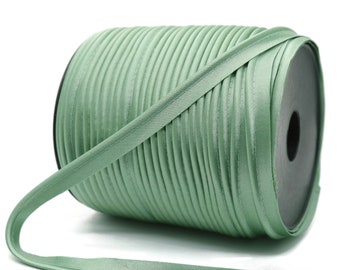 MutedSage Green Satin Piping Trim Satin, Available in 25 Colors, Edge Trim, Cord Trim, Satin Cord, supplies for Pillows, Draperies, etc.