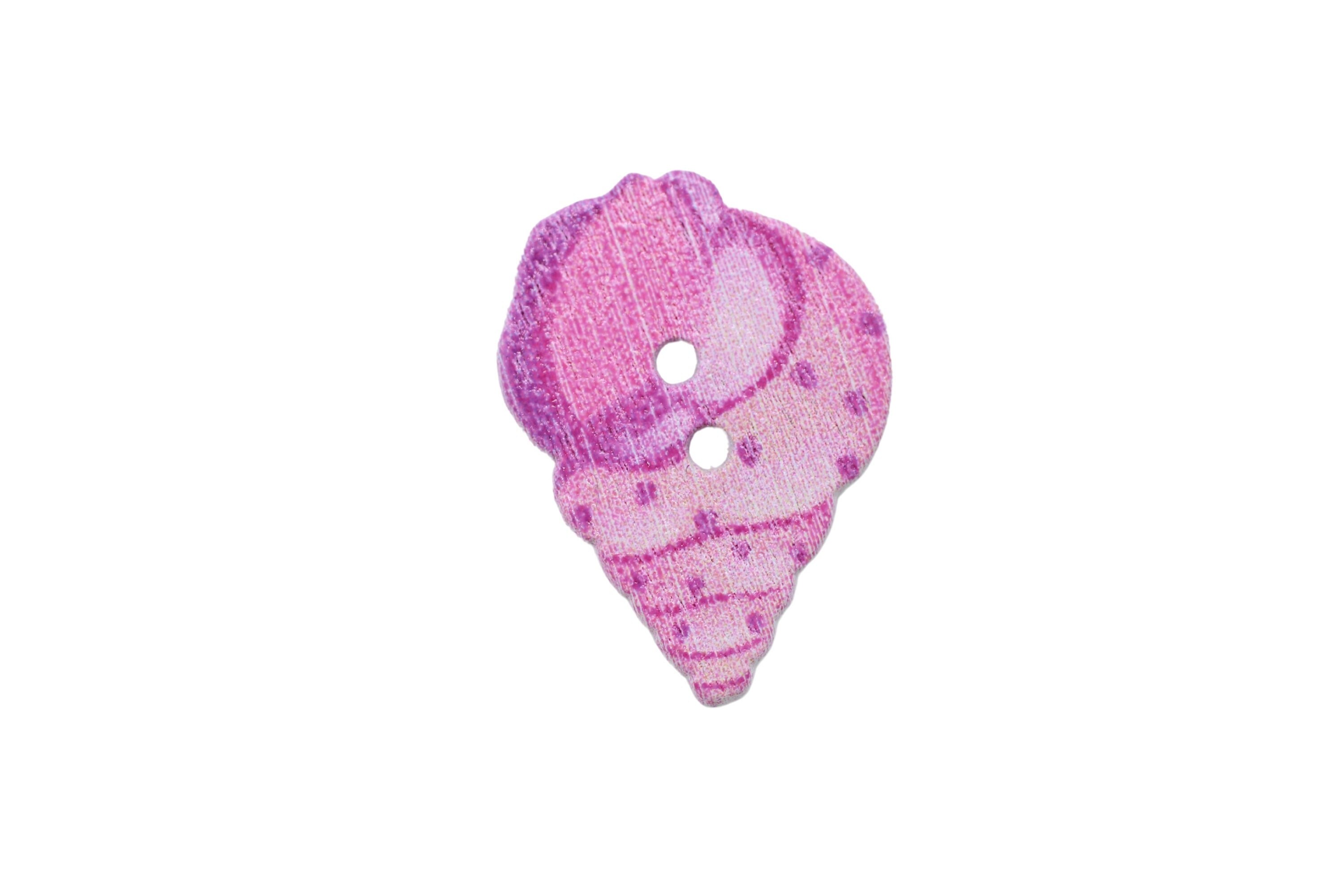 Ice Cream Wooden Buttons, Boy / Girl Buttons, Colorful Buttons, Wooden Buttons, Kids Buttons, Baby Buttons, Crafting & Sewing Projects