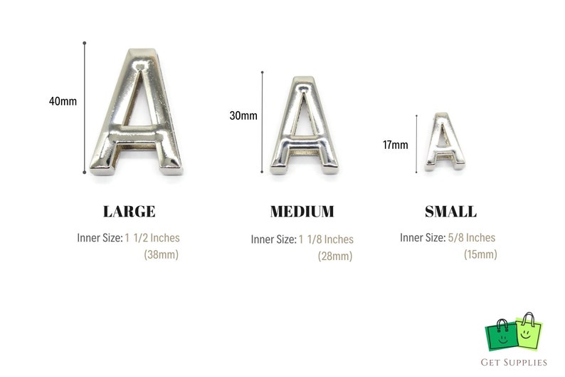 Sliding Letters Buckle, A-Z Alphabet Buckle, Slide Alphabet Buckle ...