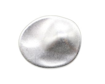 Bottoni in metallo argento antico, bottone spiegazzato, bottoni d'argento, onda rotonda, per il tuo progetto di cucito e artigianato (giacca, cappotto, maglione)