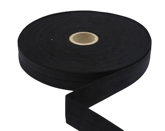 3/4 Inches Fold Over Shiny Elastic Band, 20mm Black, Elastic ribbon, Elastic Headbands, 13 Colors, Shiny elastic ribbon, Sewing Elastic