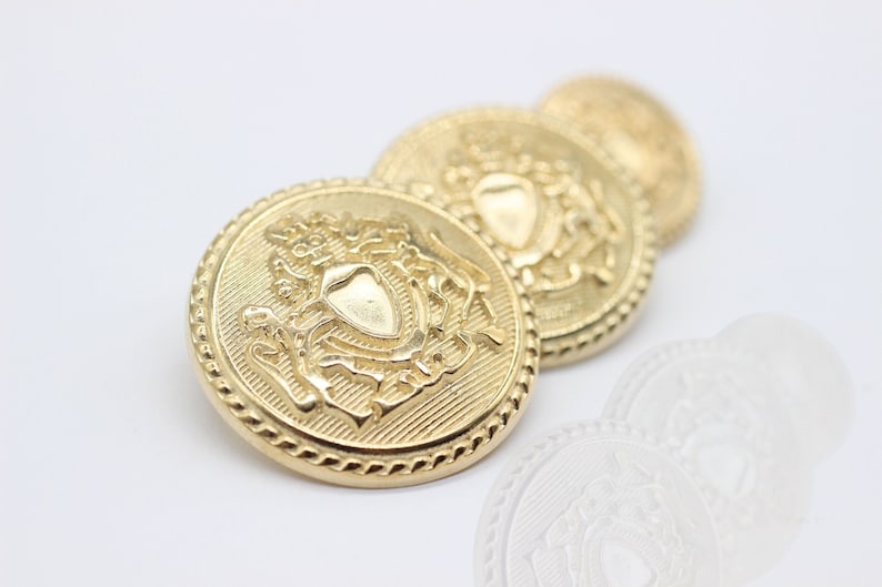 Gold Metal Buttons, Crown Royal Buttons, Twin Horse Buttons, for Your ...