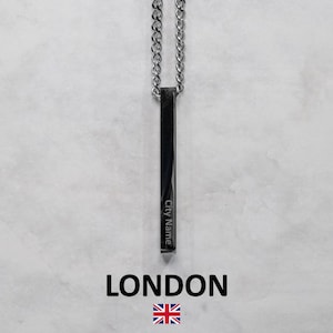 London ketting met coördinaten | Gegraveerd