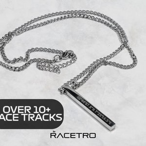 Race Track Necklace with Coordinates | The Racetro | F1