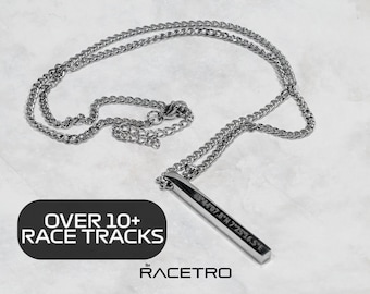 Collier piste de course avec coordonnées | Le Racetro | F1