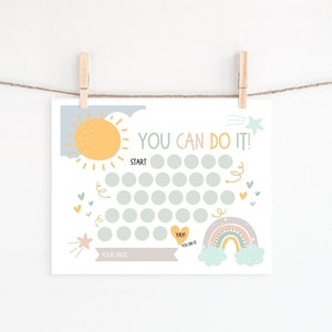 Reward Chart for kids, Printable Rainbow Behavior Chart, Daily Chore Chart, Kids Routine Sticker Chart, Toddler Reward Chart