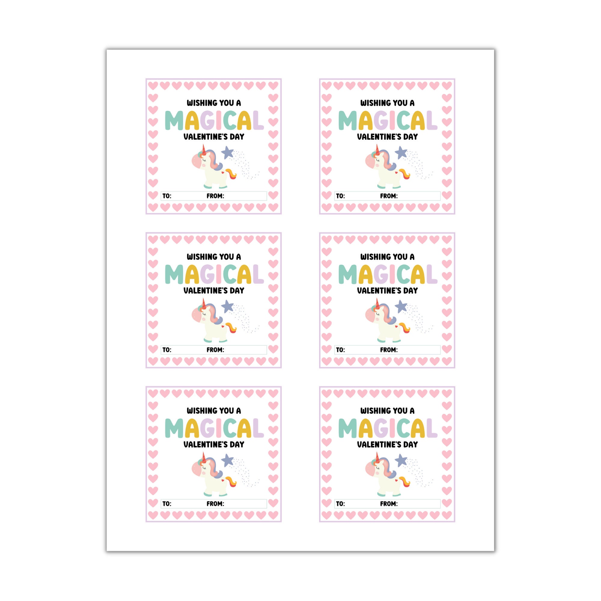 Printable Classroom Valentine Cards for Kids Valentine Treat Tags Printable Classroom Valentine Cards for Kids Valentine Treat Tags