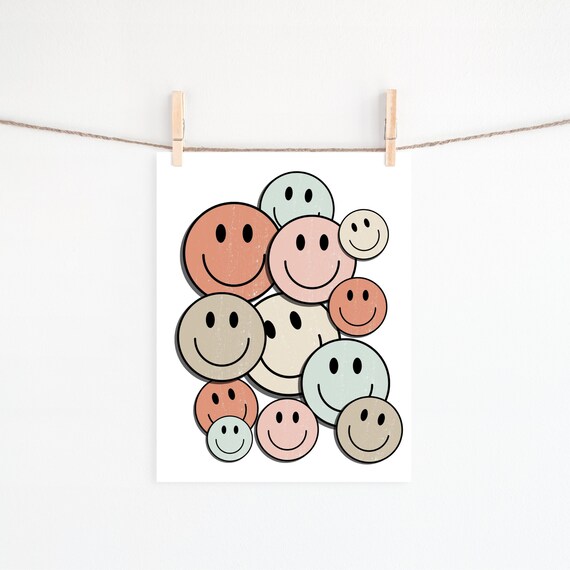 Smiley Face Print, Smiley Print, Smiley Face Wall Art, Printable