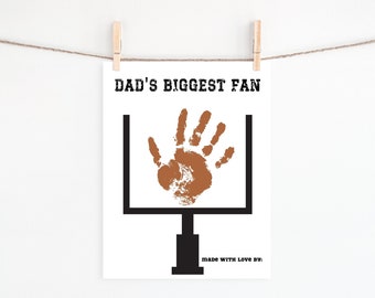 Father's Day Handprint Craft, Printable Father's Day Craft, Father's Day Gift From Kids, Happy Father's Day, Preschool Handprint Craft