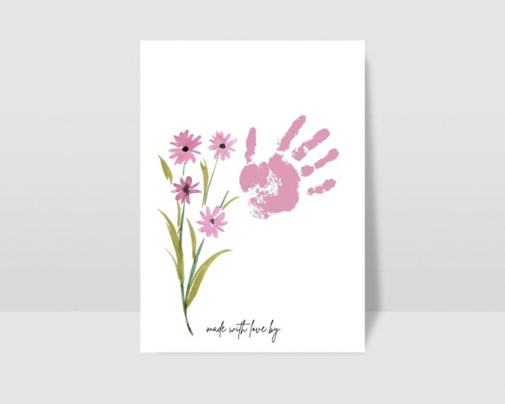 Printable Handprint Art for Kids Flower Handprint Craft | Etsy
