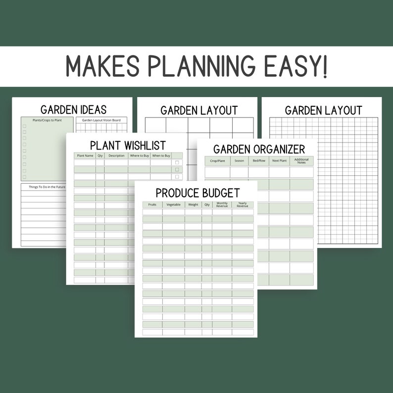 Garden Planner Printable, Garden Plans, Gardening Planner, Garden