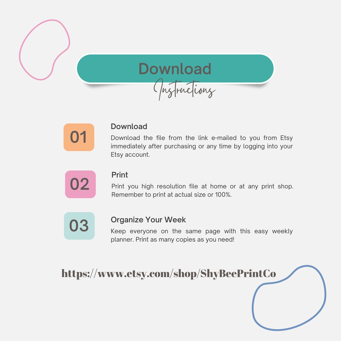Weekly Calendar for Kids, Preschool Printable, Printable Planner, Days ...