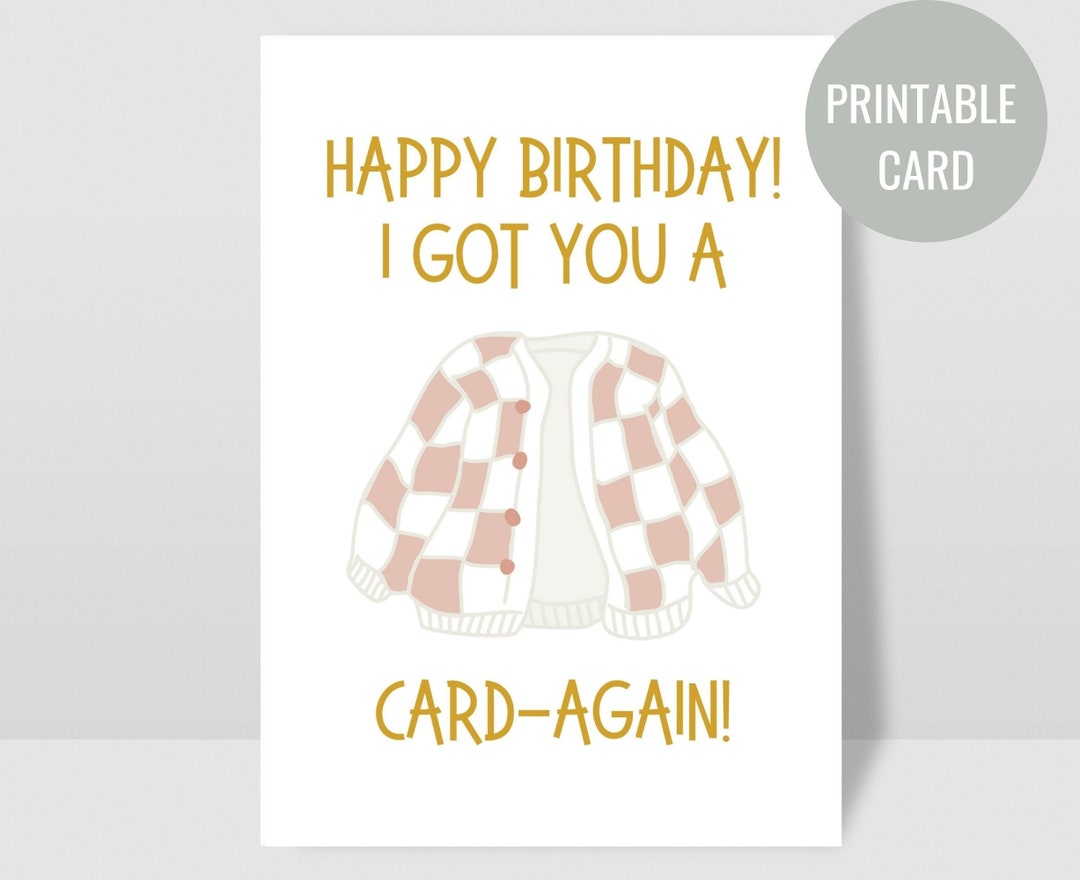 Instant Download Birthday Card | PDF Birthday Card | Funny Birthday ...