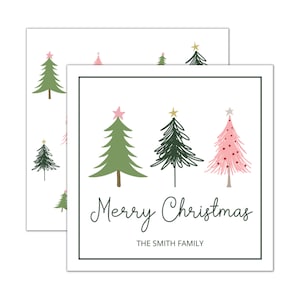 Druckbare Weihnachtsgeschenkanhänger, bearbeitbare Weihnachtsanhänger, personalisierte Tags, Urlaubsgeschenkanhänger, moderne Weihnachtsgeschenkverpackung