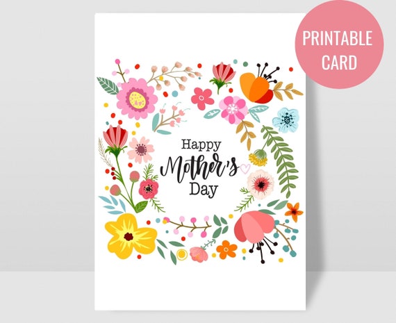 Printable Mother's Day Card Mother's Day Greeting | Etsy