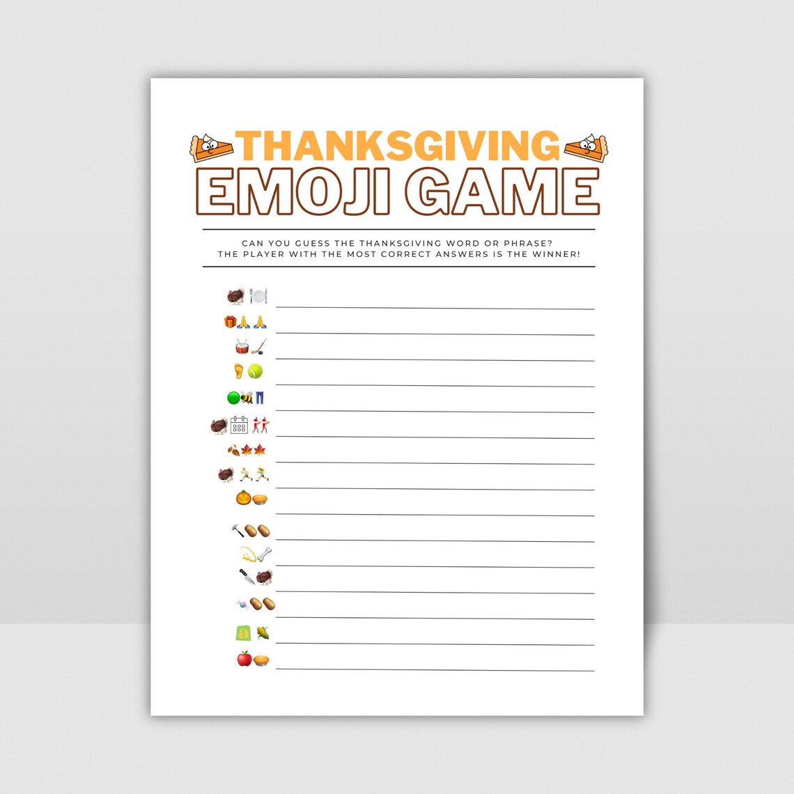 Thanksgiving Emoji Game Printable 2023 Thanksgiving Game Emoji Il 1140xN.5484039000 84n9