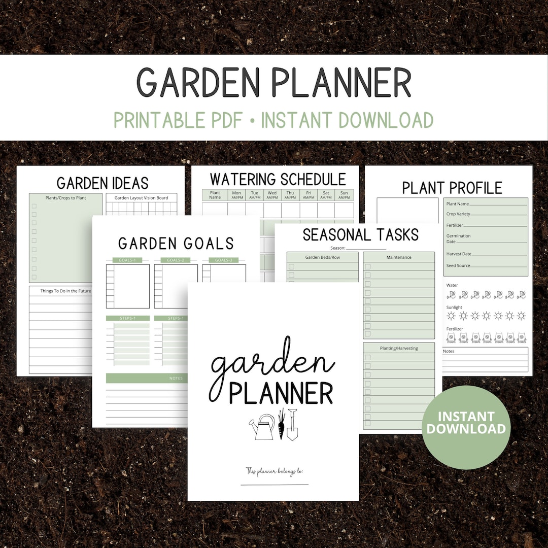 Garden Planner Printable, Garden Plans, Gardening Planner, Garden ...