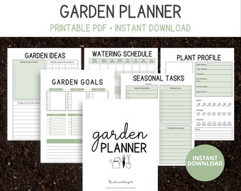 Garden Planner Printable, Garden Plans, Gardening Planner, Garden Journal