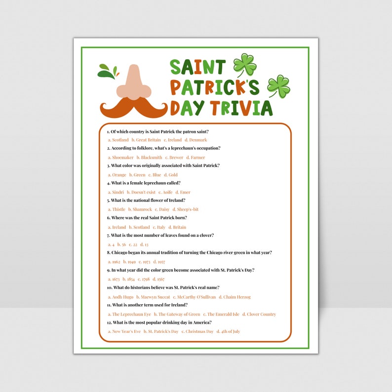 st paddys day party games for adults