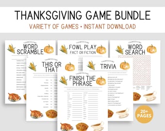 16 Printable Thanksgiving Trivia Games and Activities for Kids and Adults