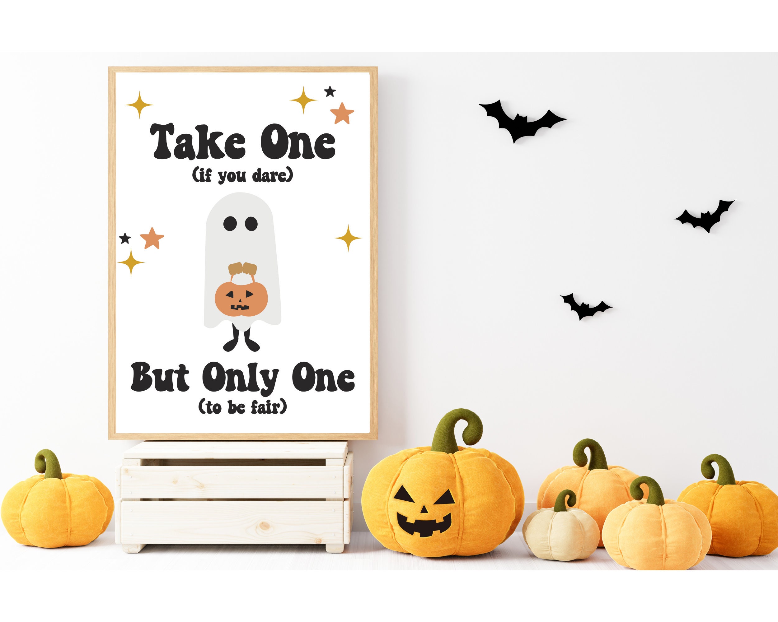 Please Take One Sign Halloween Trick or Treat Sign, Halloween Party ...